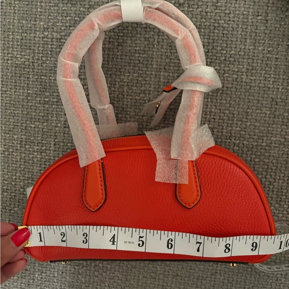 Michael Kors Lulu Mini Satchel Optic Orange Leather – NWT - Picture 14 of 15